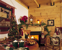 log home christmas