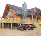 lakefront log home