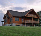 log home double-v authentic corner