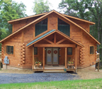 Contemporary Log Home