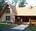 Modified Dogwood log home