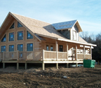 lakefront log home