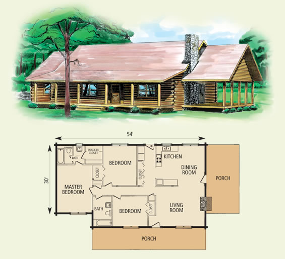 fairfield log home and log cabin floor plan