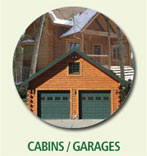 Cabin and garages