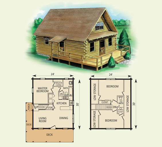 spencer log home and log cabin floor plan