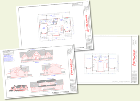 log home floor plans study set