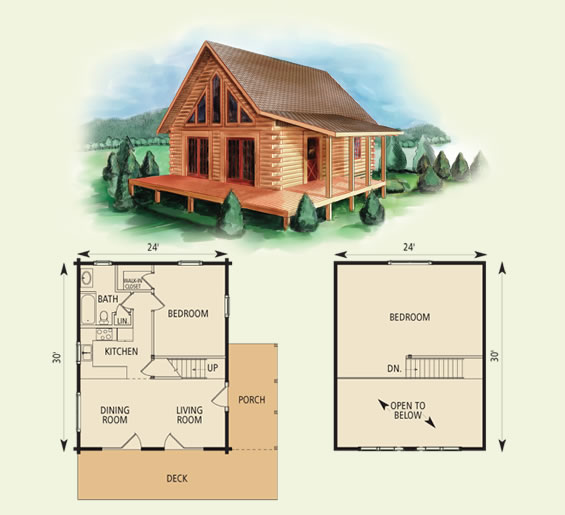 west virginian log home and log cabin floor plan