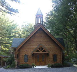 Log cabin church St. Joseph Institute FOREST CHAPEL State College, PA