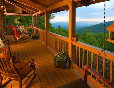 A Back Porch Perspective from my Log Home