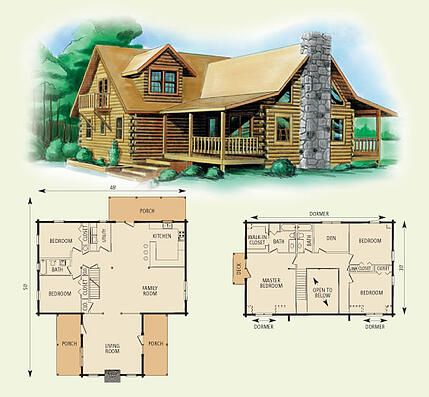 Montgomery Log Home Floor Plan