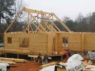 log house under construction