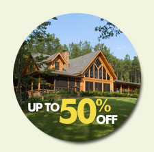 Log Home Options Up to 50% Off