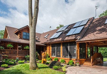 log home solar