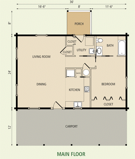Country Cottage floor plan