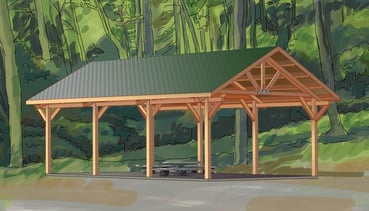 outdoor pavilion and picnic shelter