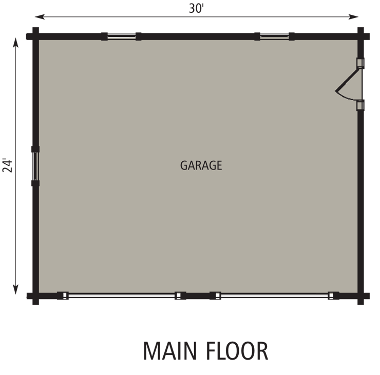24x30 Garage Floor Plan