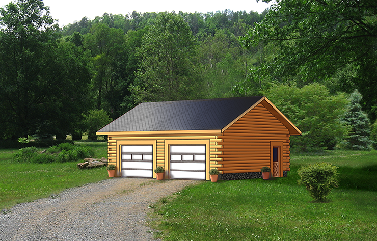 24x30 Garage Log Home