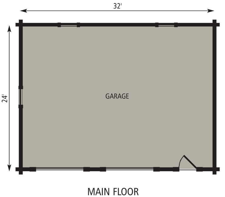 24x32 Garage Floor Plan