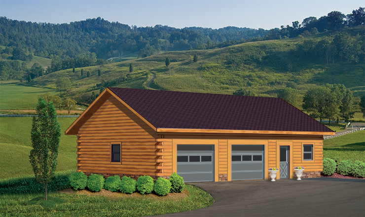 28x42 Garage Workshop Log Home