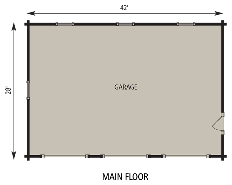 28x42 Garage Floor Plan