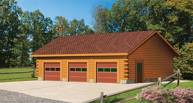 28x42 Garage Log Home