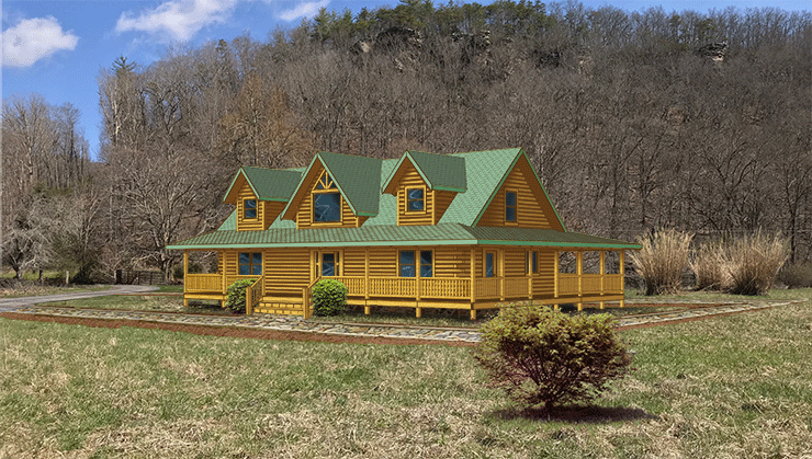 Fair Oaks II Log Home