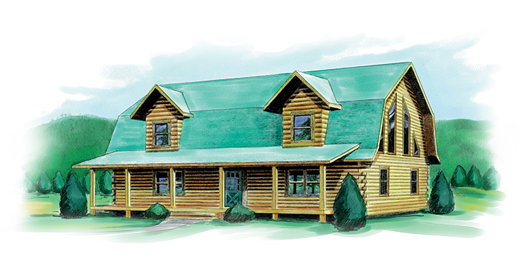 Jefferson II Log Home