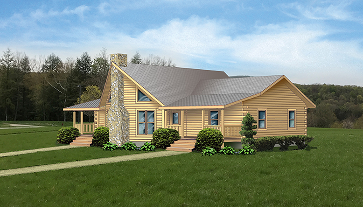 Piedmont II Log Home