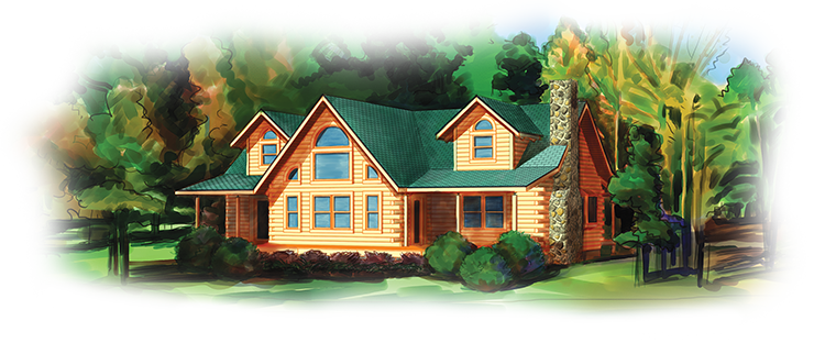 Waters Edge Log Home