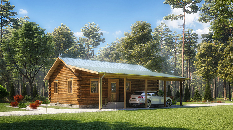 Country Cottage Log Home