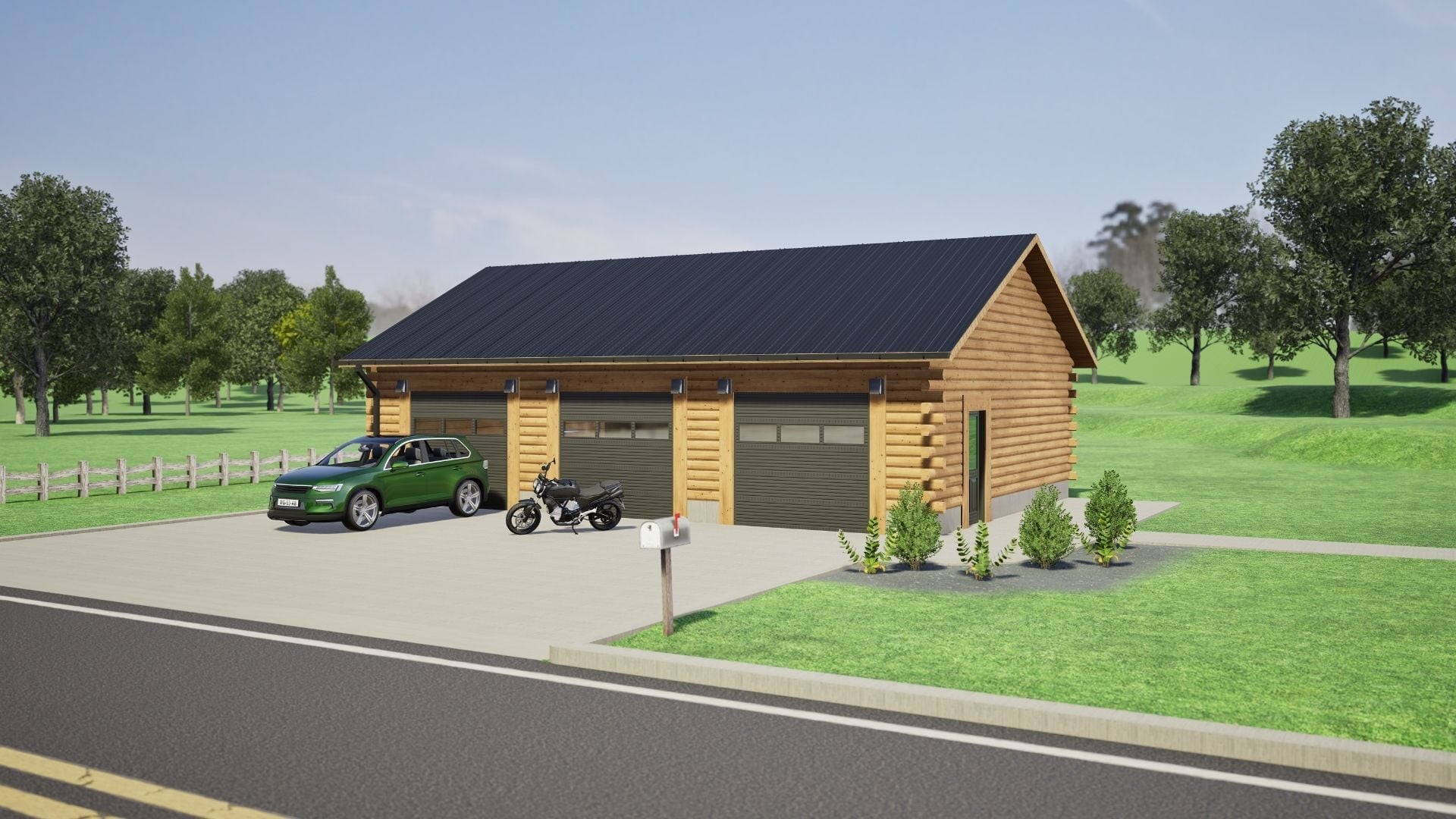 28x42 Garage Log Home