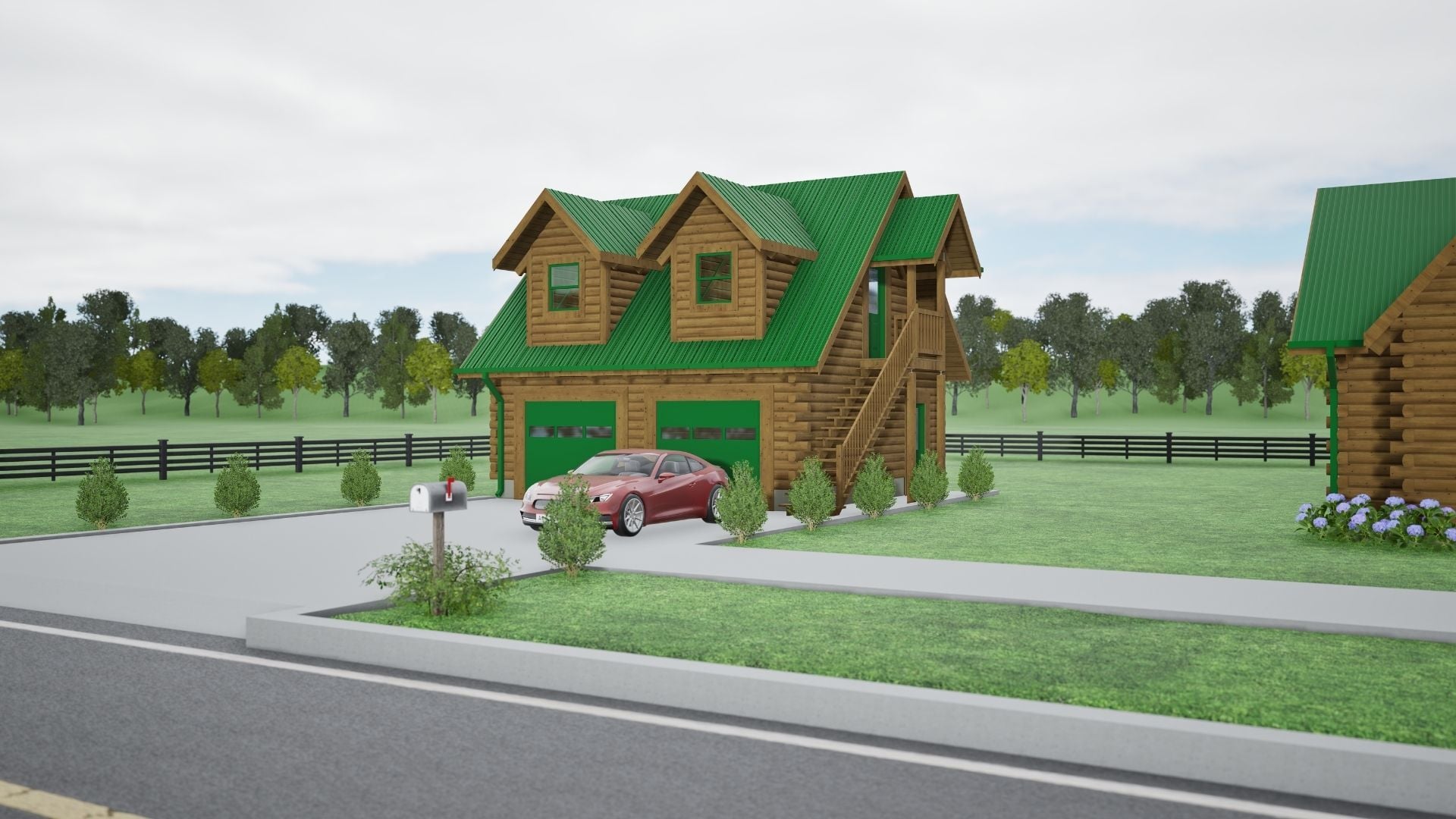 24x24 Garage Cottage Log Home