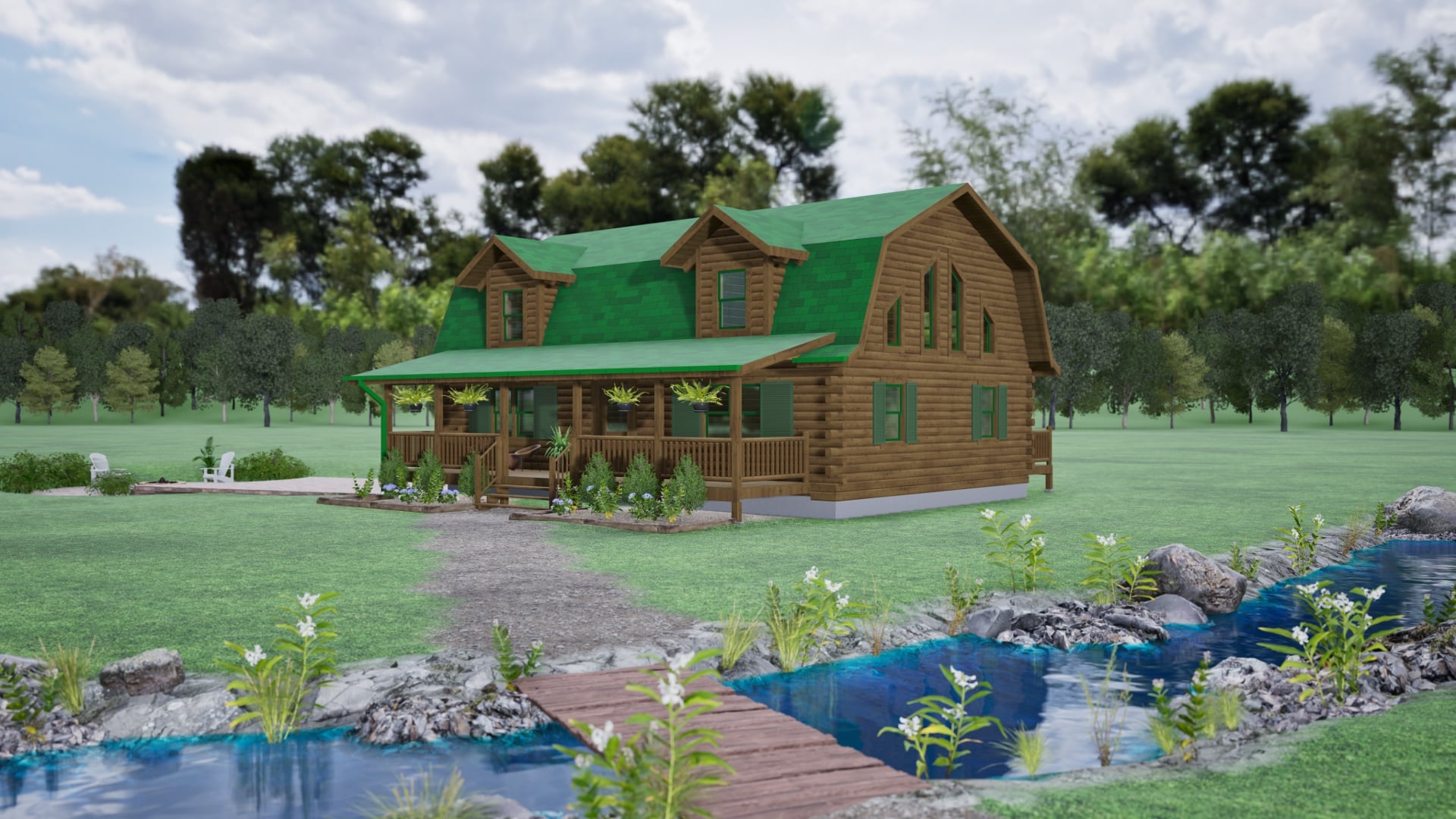 Jefferson II Log Home