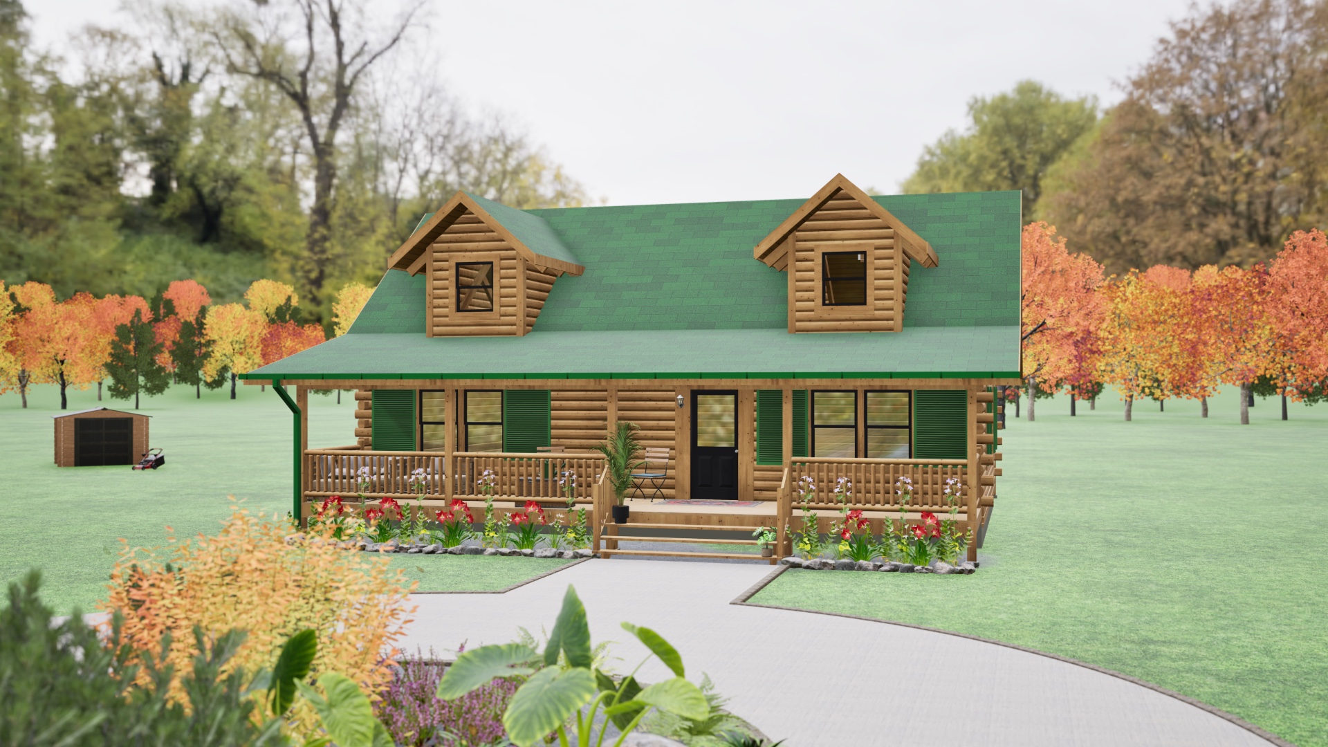 Mount Vernon II Log Home