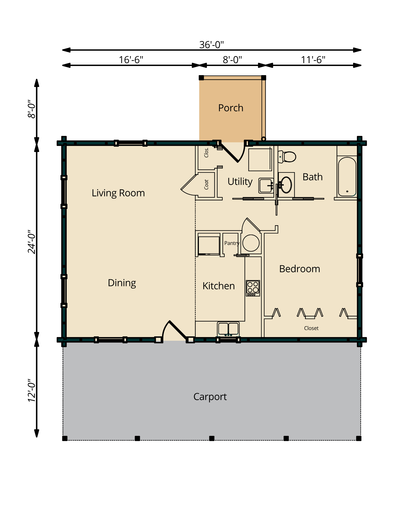 Country Cottage Floor Plan