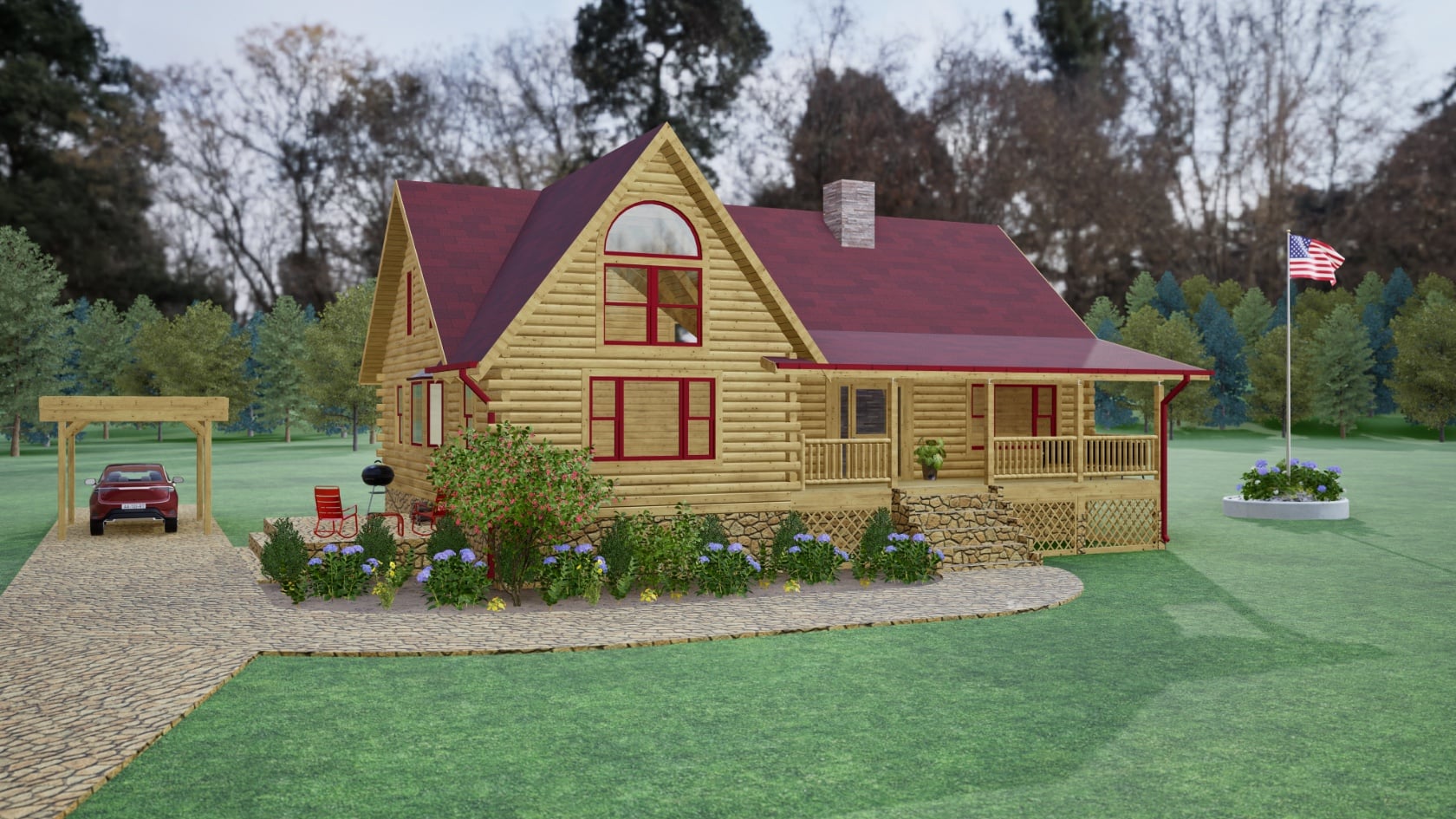 Dogwood II Log Home