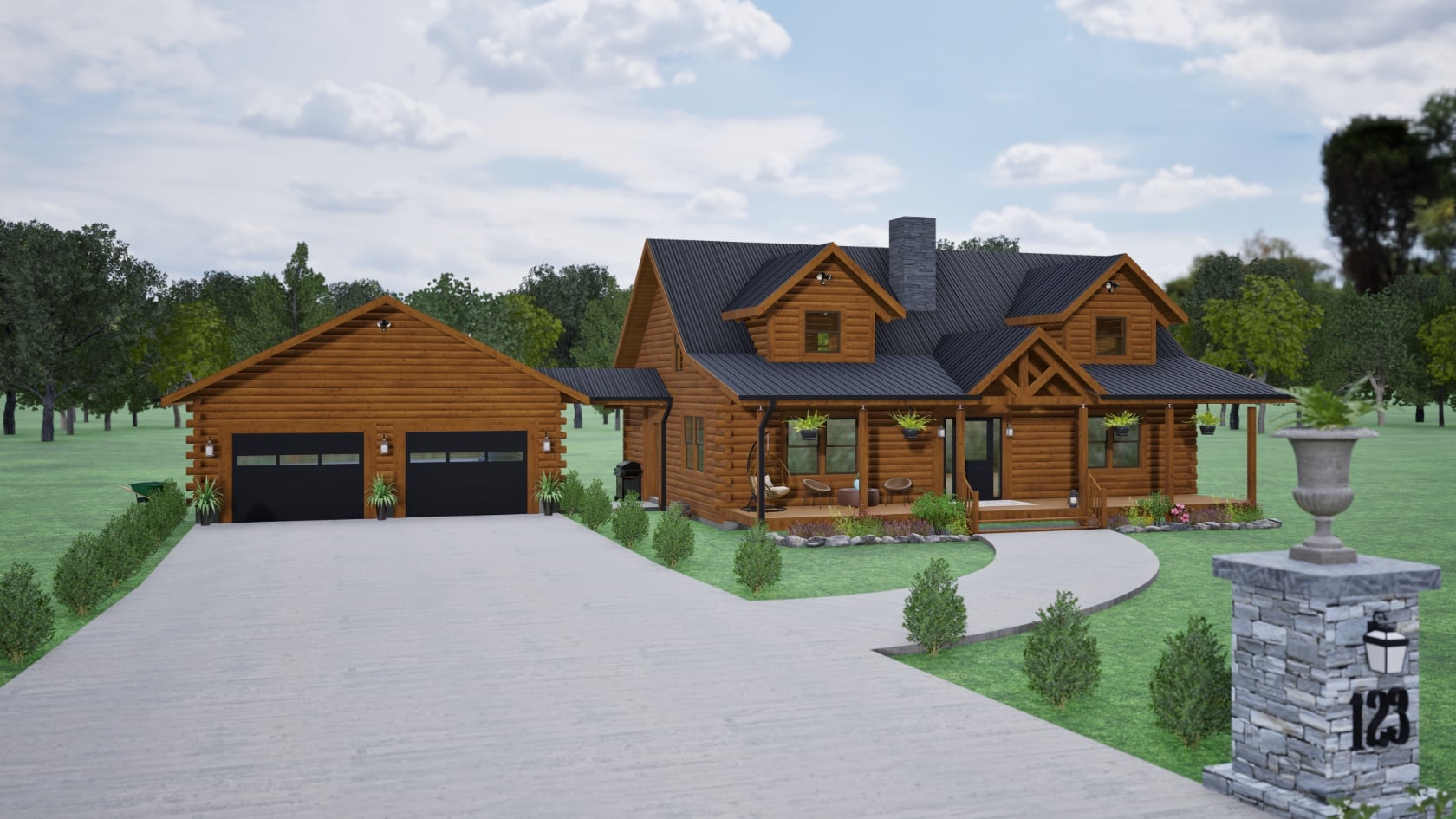 North Ridge III Log Home