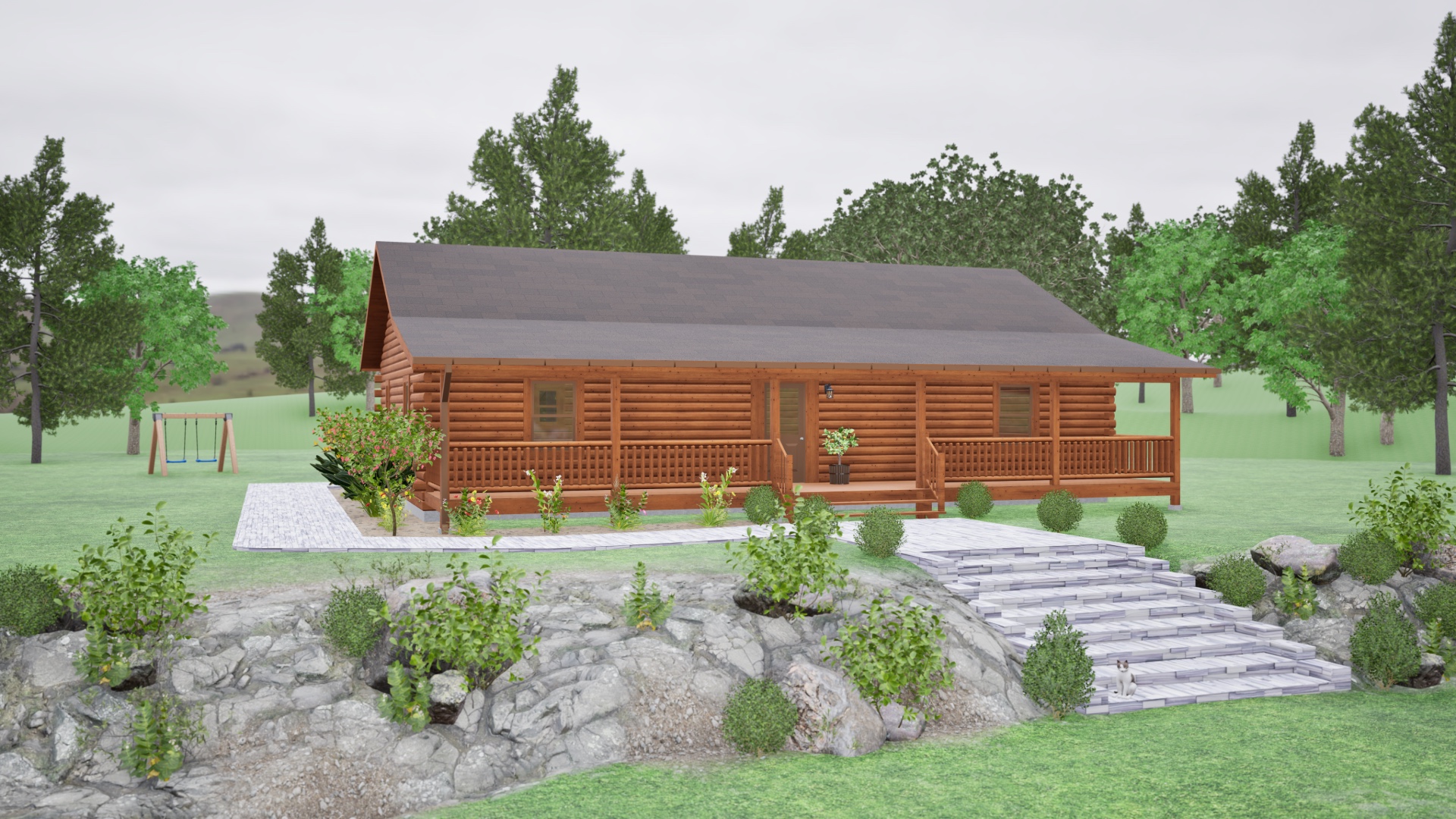 Springfield II Log Home